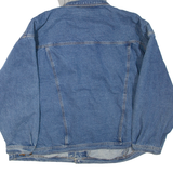 Mens Denim Jacket Blue Hooded XL