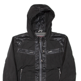 GUESS Mens Jacket Black Hooded XL