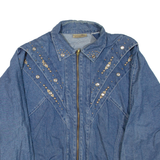 GABBY & CLAUDIA Womens Denim Jacket Blue L