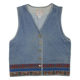 JEAN BLUE Womens Denim Waistcoat Blue M