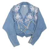 Cropped Womens Denim Jacket Blue L