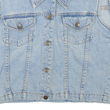 VISION Cropped Womens Denim Gilet Blue L