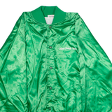 SATINS Colgate Parade Team Mens Bomber Jacket Green Satin Nylon 80s USA M
