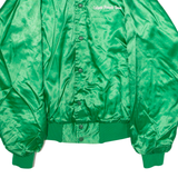 SATINS Colgate Parade Team Mens Bomber Jacket Green Satin Nylon 80s USA M