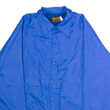 SWINGSTER Faux Fur Lined Mens Coach Jacket Blue Nylon 90s L