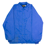 SWINGSTER Faux Fur Lined Mens Coach Jacket Blue Nylon 90s L