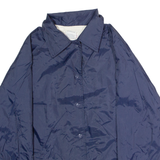 Womens Coach Jacket Blue Satin Nylon 80s M
