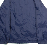 Womens Coach Jacket Blue Satin Nylon 80s M