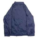 Womens Coach Jacket Blue Satin Nylon 80s M