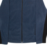 REEBOK Mens Fleece Jacket Blue Colourblock S