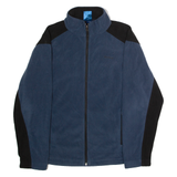 REEBOK Mens Fleece Jacket Blue Colourblock S