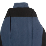 REEBOK Mens Fleece Jacket Blue Colourblock S