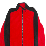 LAUREN RALPH LAUREN Womens Fleece Jacket Red Colourblock M