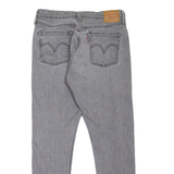 LEVI'S 501S Jeans BIG E Womens Grey Skinny Straight Stone Wash W29 L28