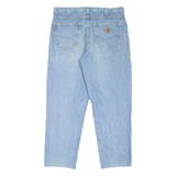 CARHARTT Workwear Mens Jeans Blue Relaxed Tapered Stone Wash W36 L27