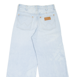 WRANGLER Distressed Womens Jeans Blue Loose Wide-Leg Stone Wash W26 L26