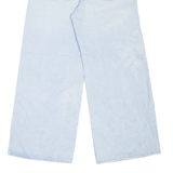 WRANGLER Distressed Womens Jeans Blue Loose Wide-Leg Stone Wash W26 L26