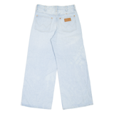 WRANGLER Distressed Womens Jeans Blue Loose Wide-Leg Stone Wash W26 L26