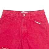CALVIN KLEIN Sport Cut Off Womens Casual Shorts Red M W32