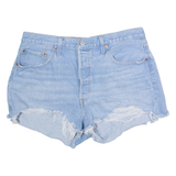 LEVI'S 501 BIG E Womens Denim Shorts Blue Classic L W34