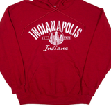 GILDAN Indianapolis Mens Red Hoodie USA L