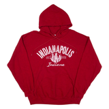 GILDAN Indianapolis Mens Red Hoodie USA L