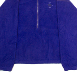 MOVING COMFORT Mens Patterned Fleece Purple 1/2 Zip 90s M