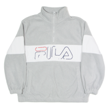 FILA Womens Fleece Grey 1/2 Zip S