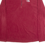 THE NORTH FACE Mens Fleece Red 1/4 Zip M