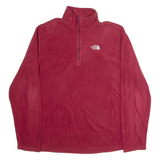 THE NORTH FACE Mens Fleece Red 1/4 Zip M