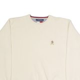 TOMMY HILFIGER Mens Jumper Cream Tight Knit XL
