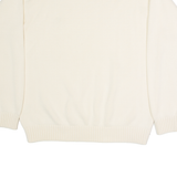 TOMMY HILFIGER Mens Jumper Cream Tight Knit XL