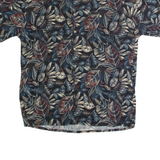 CROFT & BARROW Mens Hawaiian Shirt Black 90s Floral XL