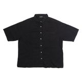 CHASE AUTHENTICS Womens Worker Shirt Black 90s XL