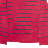 NAUTICA Mens Patterned Jumper Red Striped Tight Knit M