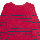 NAUTICA Mens Patterned Jumper Red Striped Tight Knit M