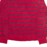 NAUTICA Mens Patterned Jumper Red Striped Tight Knit M