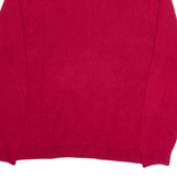 CHAPS Mens Jumper Red 1/4 Zip Cable Knit L