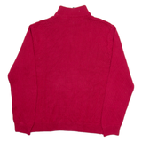 CHAPS Mens Jumper Red 1/4 Zip Cable Knit L