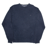 NAUTICA Mens Jumper Blue Tight Knit L