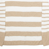 TOMMY HILFIGER Womens Patterned Jumper Brown Striped Tight Knit L