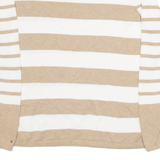 TOMMY HILFIGER Womens Patterned Jumper Brown Striped Tight Knit L