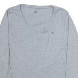 TOMMY HILFIGER Womens Jumper Grey Tight Knit XL