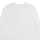 CALVIN KLEIN Mens Jumper Grey V-Neck Tight Knit M