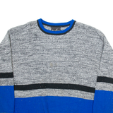 REVE DE FRANCE Mens Jumper Grey 90s Tight Knit L