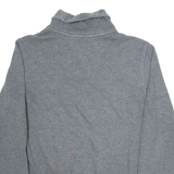 TOMMY HILFIGER Mens Jumper Grey Button Neck Tight Knit S