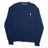POLO RALPH LAUREN Womens Jumper Blue Tight Knit L