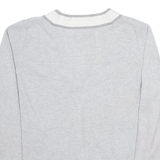 TOMMY HILFIGER Womens Jumper Grey V-Neck Tight Knit L
