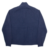 CALVIN KLEIN Mens Jumper Blue 1/4 Zip Tight Knit 2XL