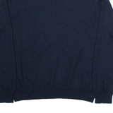 CALVIN KLEIN Mens Jumper Blue V-Neck Tight Knit Wool L